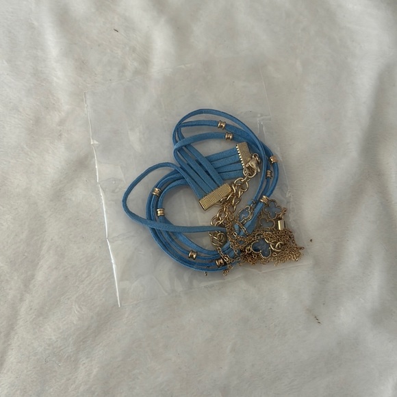 NWT Ettika blue leather choker - Picture 2 of 4